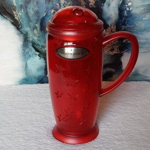 Starbucks Rare 2003 Barista Rocket Stars Tumbler Travel Mug